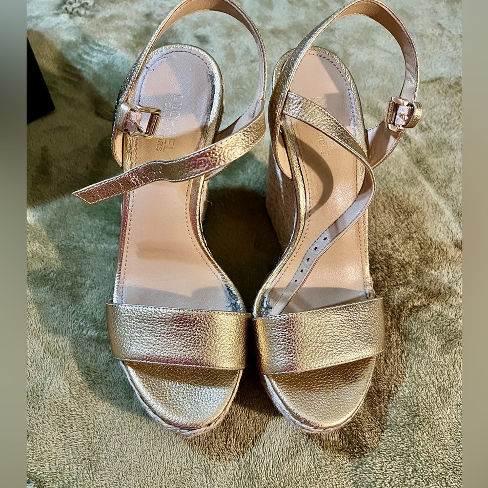 Michael Kors Gold Wedges